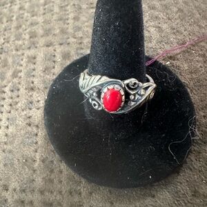Sterling Silver- Red Coral Stone Women's Ring -
Carolyn Pollack